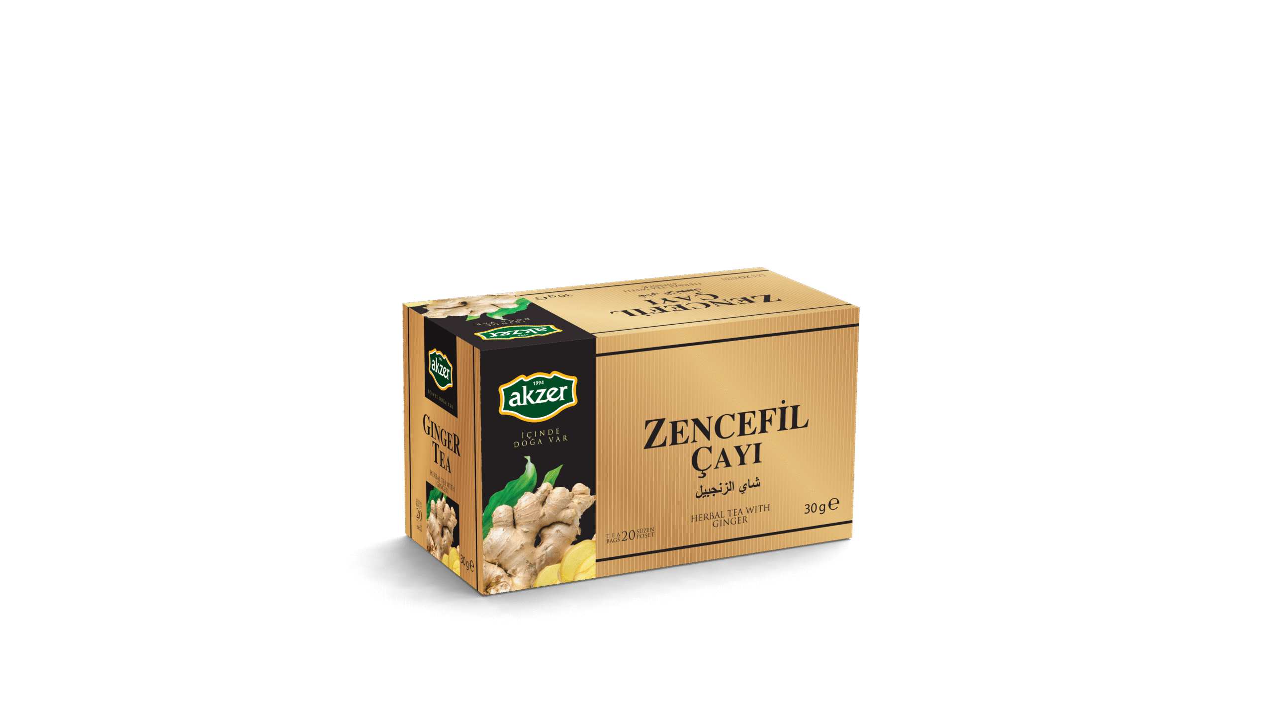 Akzer Zencefil Cayi 20 li Kutu